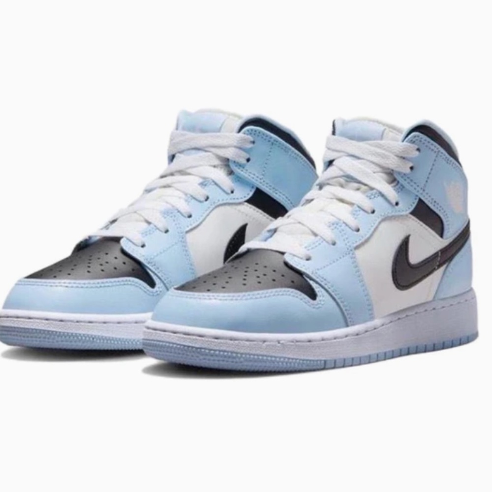 BRAND NEW: NEVER WORN   Air Jordan 1 Mid 'Ice Blue/Black-Sail- White